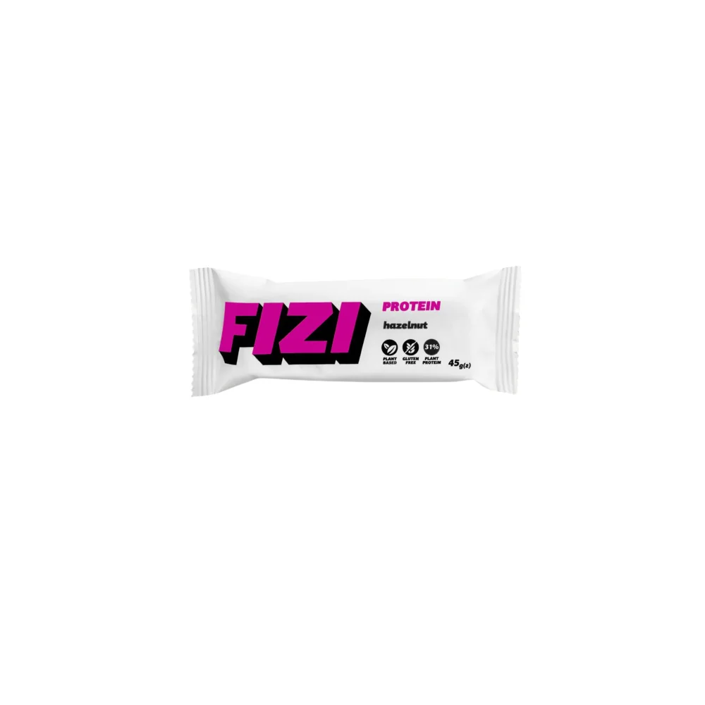Baton proteinowy bez cukru, bezglutenowy hazelnut | Batony | FIZI - 1